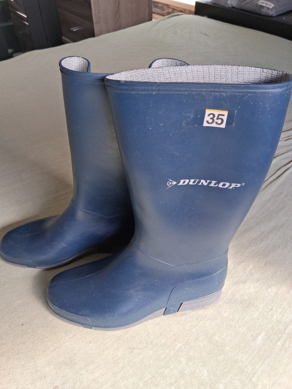 Regenlaarzen Dunlop mt 35, Ophalen of Verzenden, Laarzen