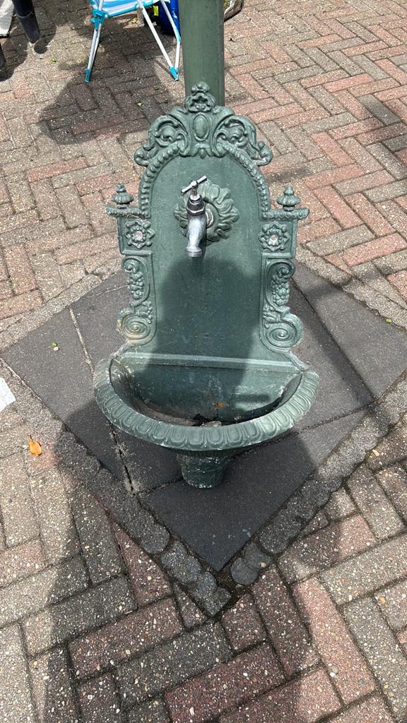 Te koop aluminium fonteintje, Tuin en Terras, Waterpartijen en Fonteinen, Ophalen, Gebruikt, Aluminium