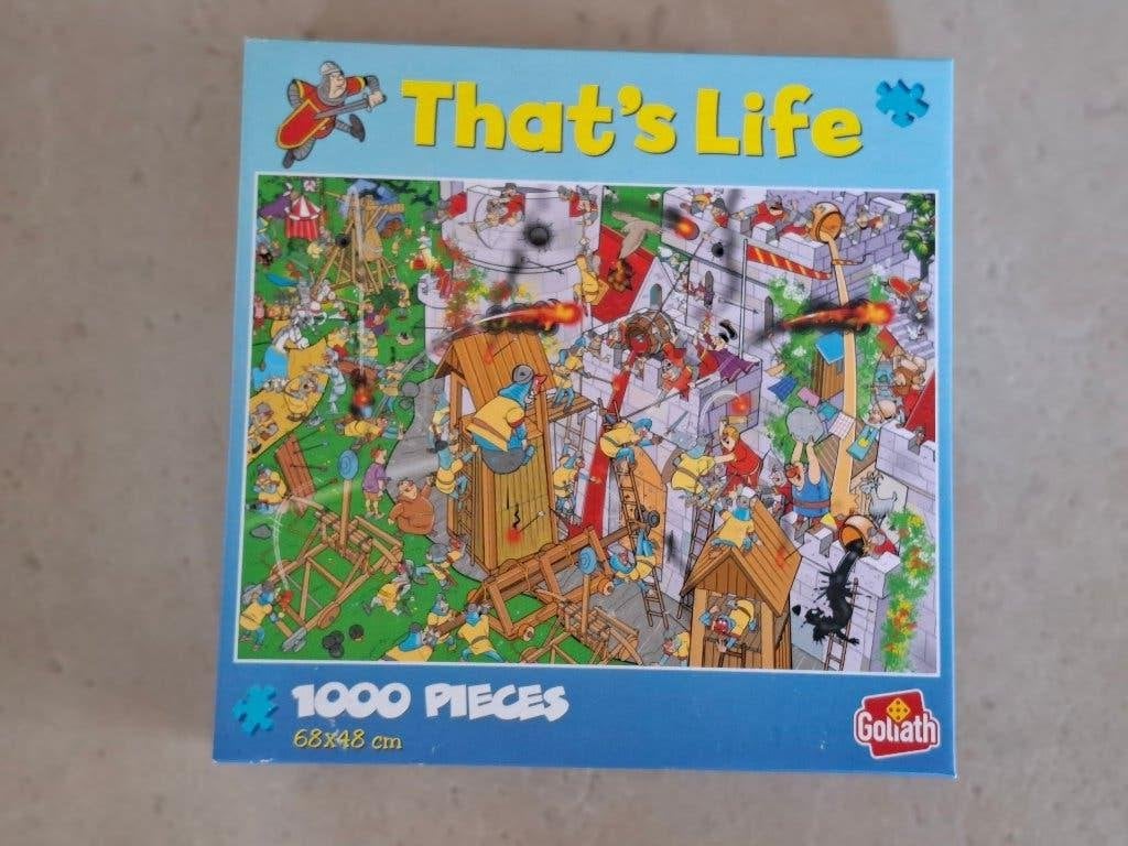 That's Life puzzel 1000 stukjes, Ophalen of Verzenden, 500 t/m 1500 stukjes, Zo goed als nieuw, Legpuzzel