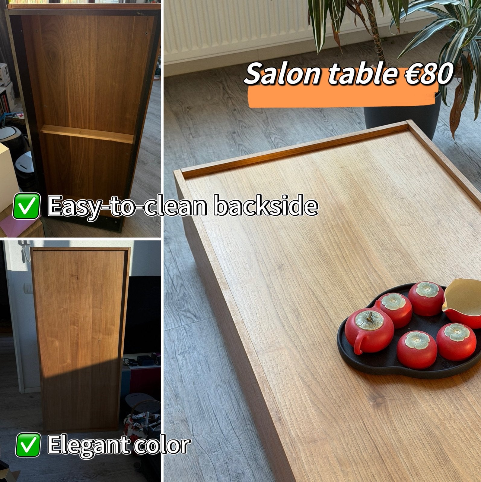 Wood salon table (was €309), Ophalen, Zo goed als nieuw