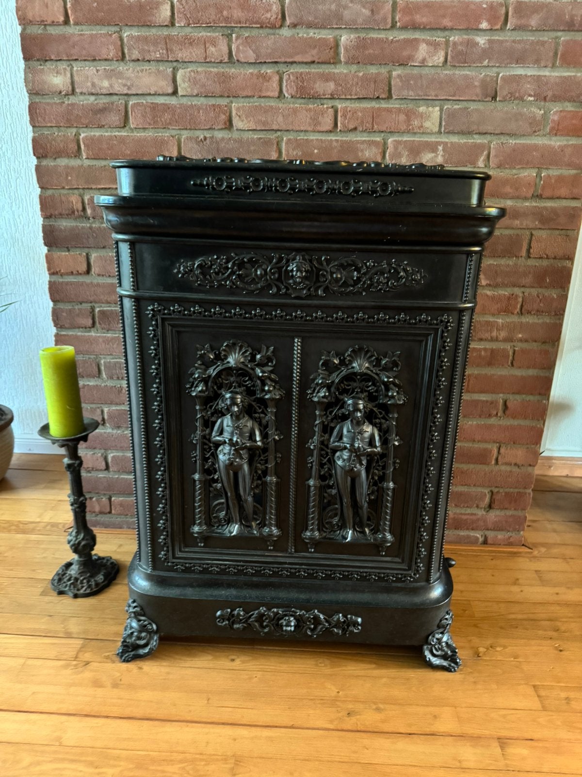Antieke Franse Gietijzeren Buffetkachel De Dietrich 416, Antiek en Kunst, Ophalen