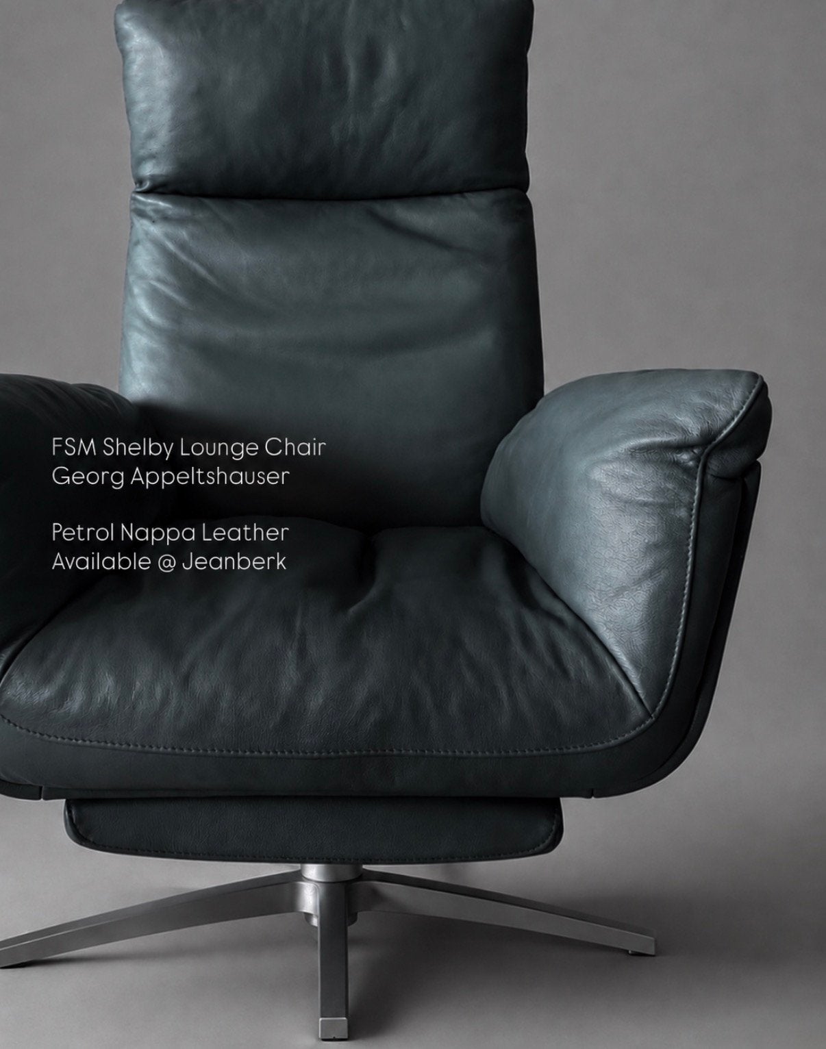 2x FSM Shelby Relaxfauteuils — Petrol Nappaleder, Huis en Inrichting, Fauteuils, Ophalen, -, -, Zo goed als nieuw