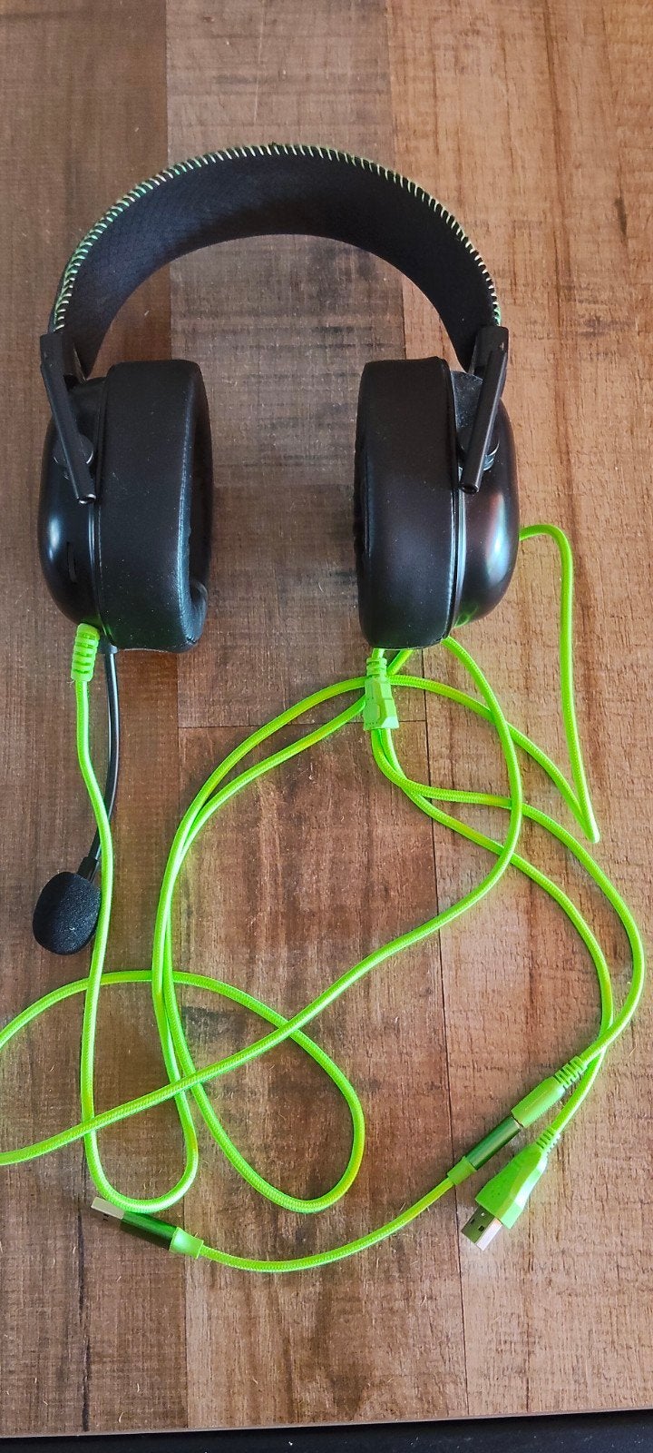 Gaming Headset Zwart/Groen met Microfoon, Ophalen of Verzenden