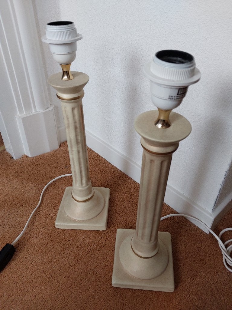 2 tafellampen lamp led schemerlamp Hotel Chique 40 cm hoog, Ophalen, E27 (groot), Zo goed als nieuw, 40 cm