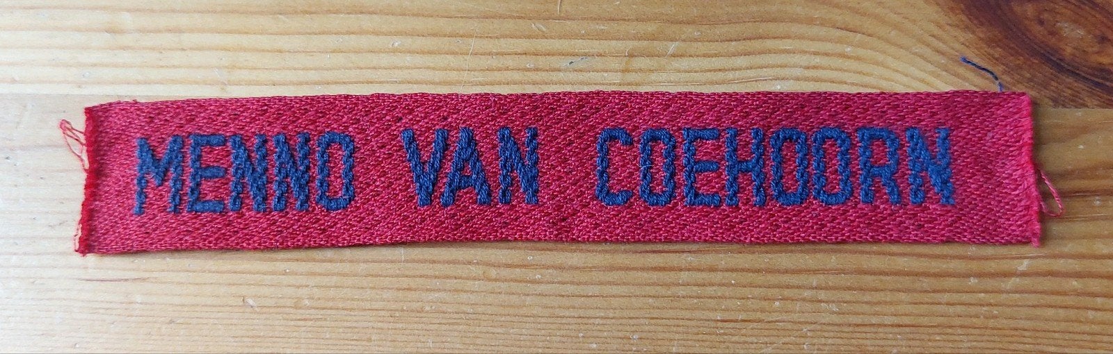 Naamlint Menno van Coehoorn, Ophalen of Verzenden, Landmacht, Nederland, Embleem of Badge