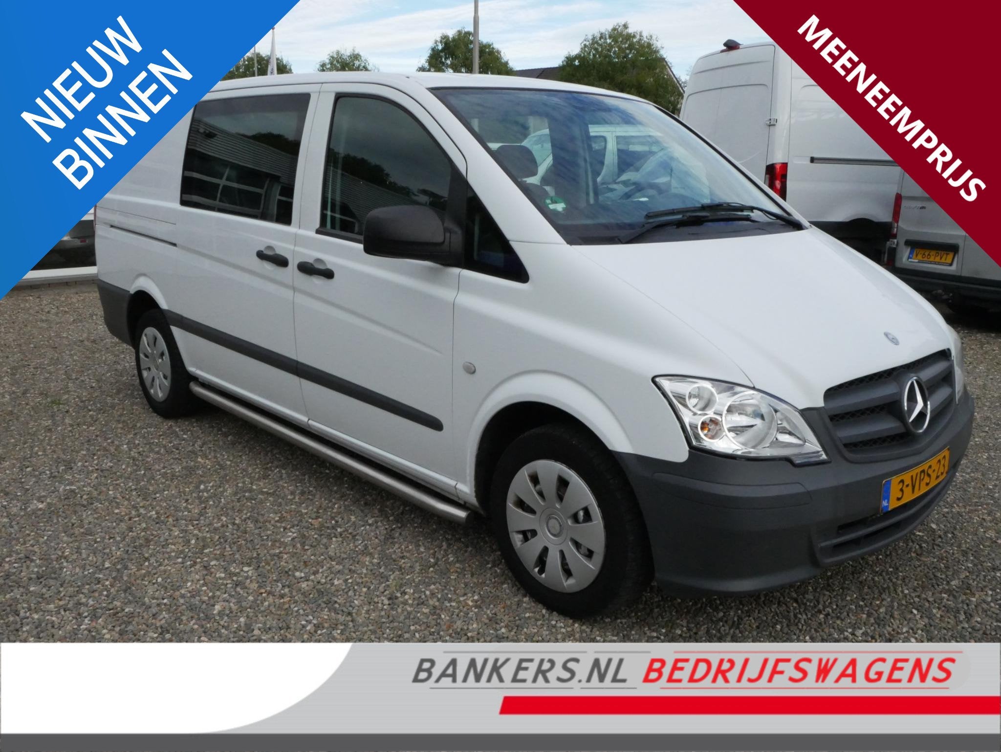 Mercedes-Benz Vito 110 CDI 95PK Lang Dubbel Cabine Airco Mee, Auto's, 13 km/l, Euro 5, Gebruikt, 2000 kg