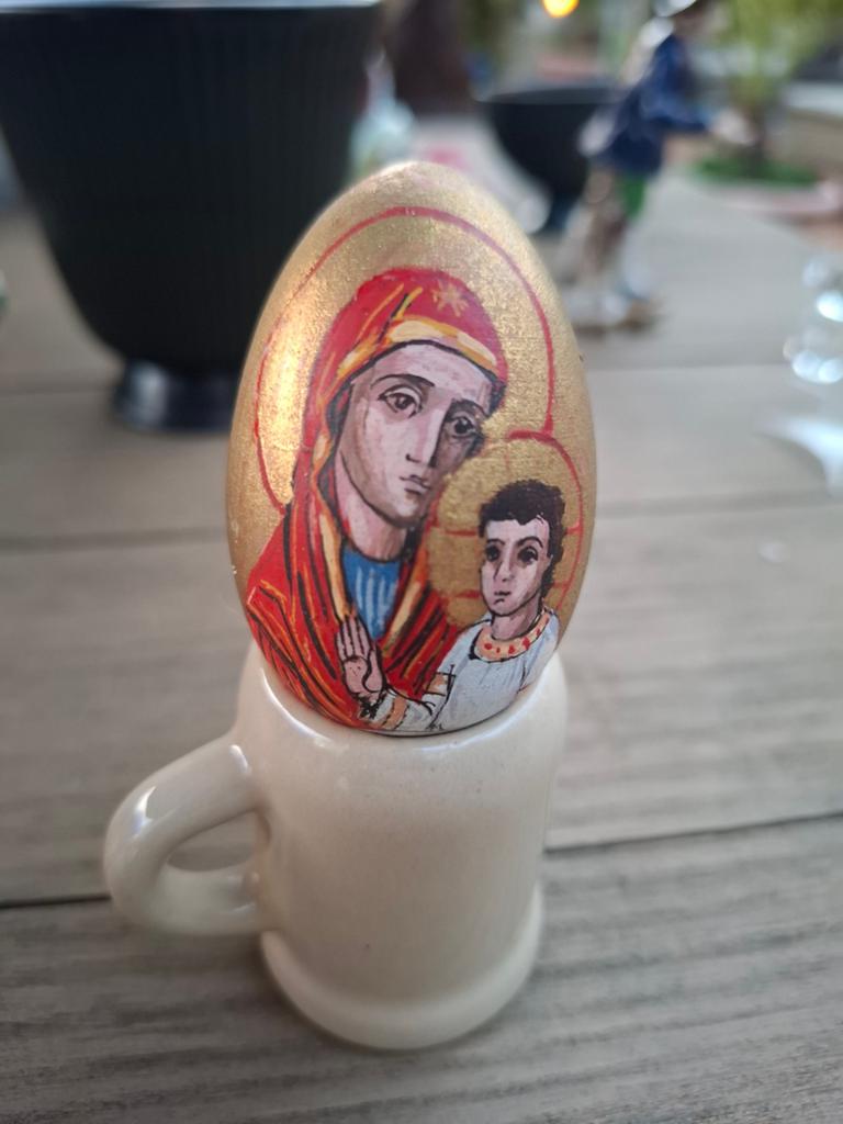 Russische of Tsjechische handgeschilderde paasei, Antiek en Kunst, Ophalen of Verzenden