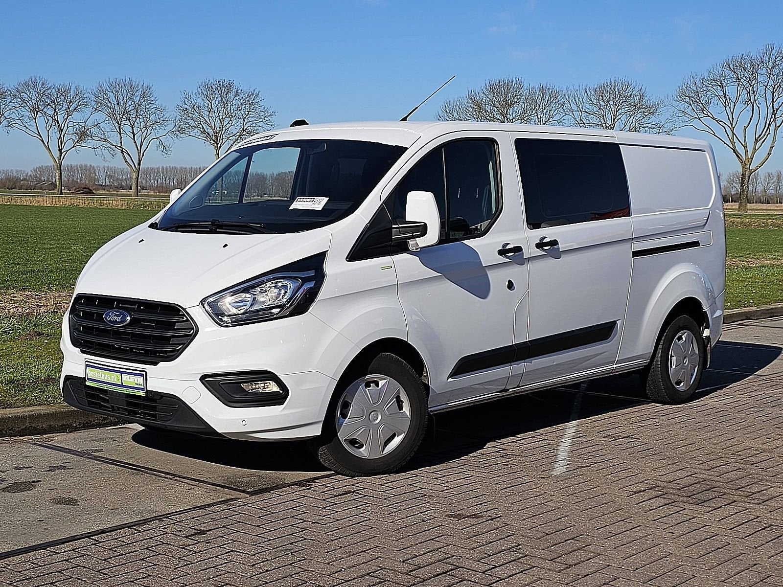 FORD TRANSIT CUSTOM 2.0 l2h1 dubbele cabine, 4 cilinders, 1470 kg, Wit, Bedrijf