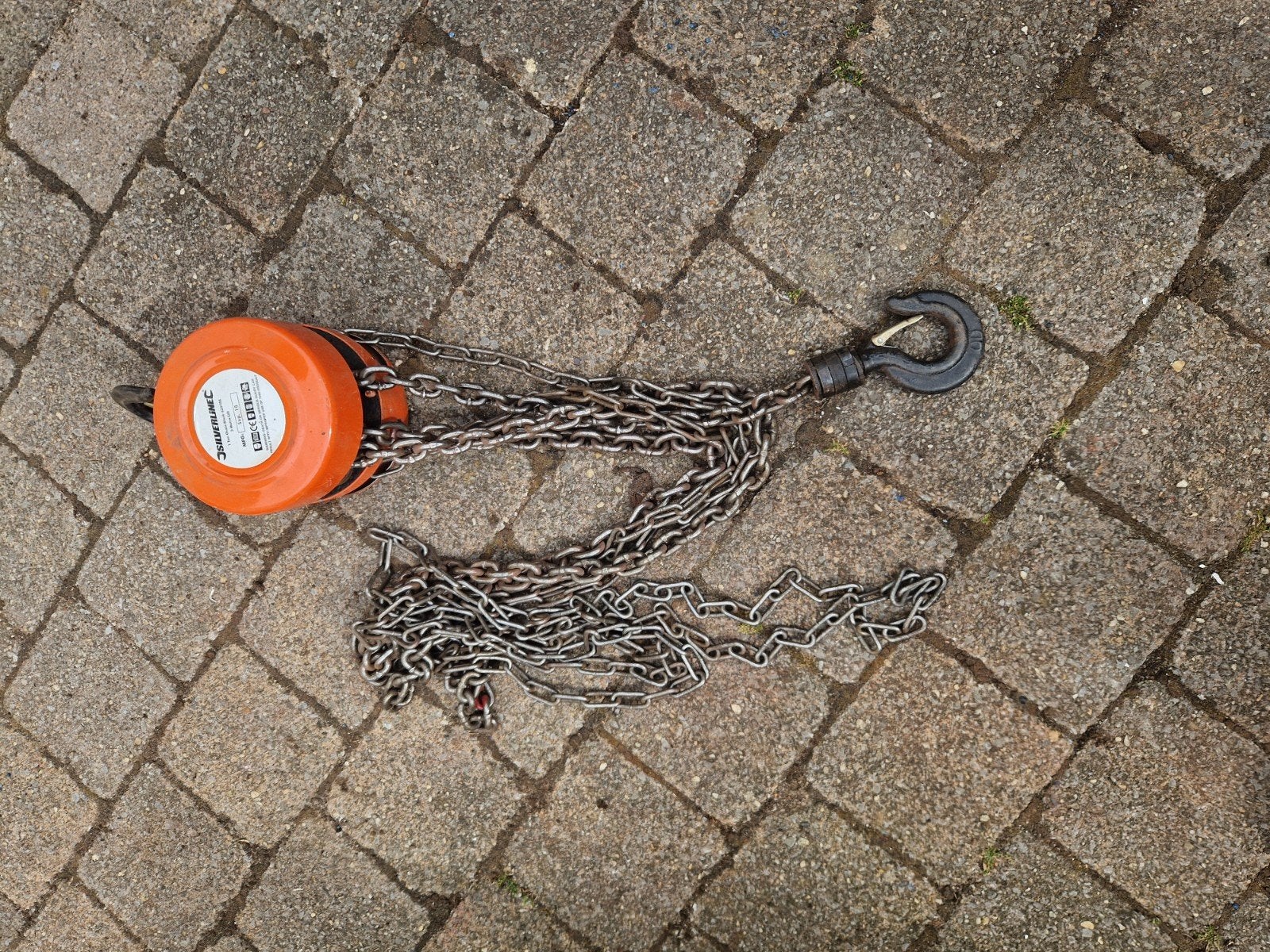 Silverline Kettingtakel 1 Ton - 3 Meter Lift, Ophalen, Gebruikt