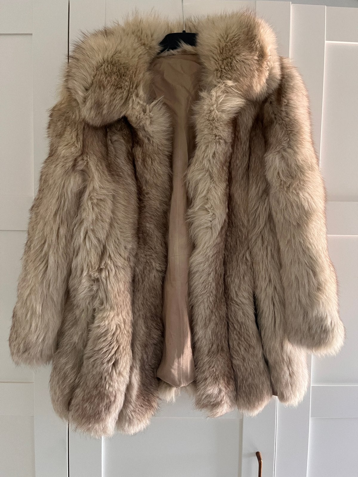 Vintage bontjas vossenbont, Ophalen of Verzenden, Zo goed als nieuw, Maat 38/40 (M), Bruin
