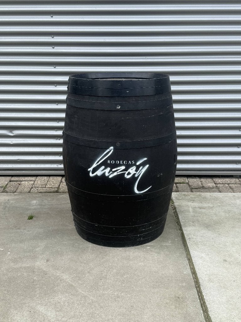 Zwarte Eikenhouten Wijnton / Regenton Bodegas Luzón, 150 liter of meer, Ophalen, Gebruikt, Hout