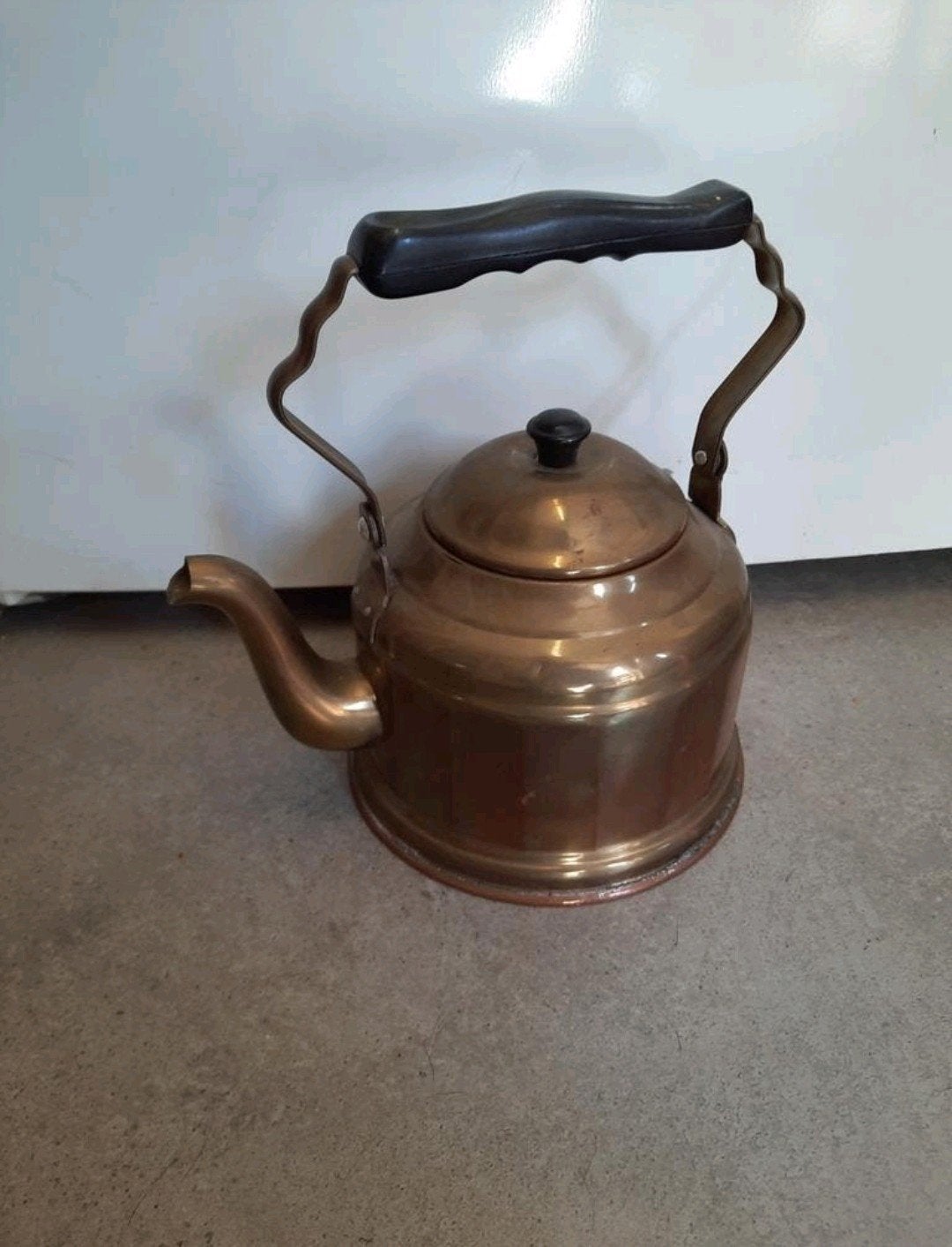 Antieke gemerkte Messing  ketel  waterketel fluitketel
Leuk, Ophalen of Verzenden