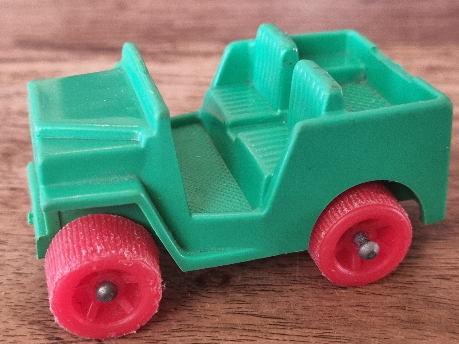 Vintage Viking Plast Zweden Jeep Speelgoedauto Groen Rood, Verzamelen, Ophalen of Verzenden, Gebruikt