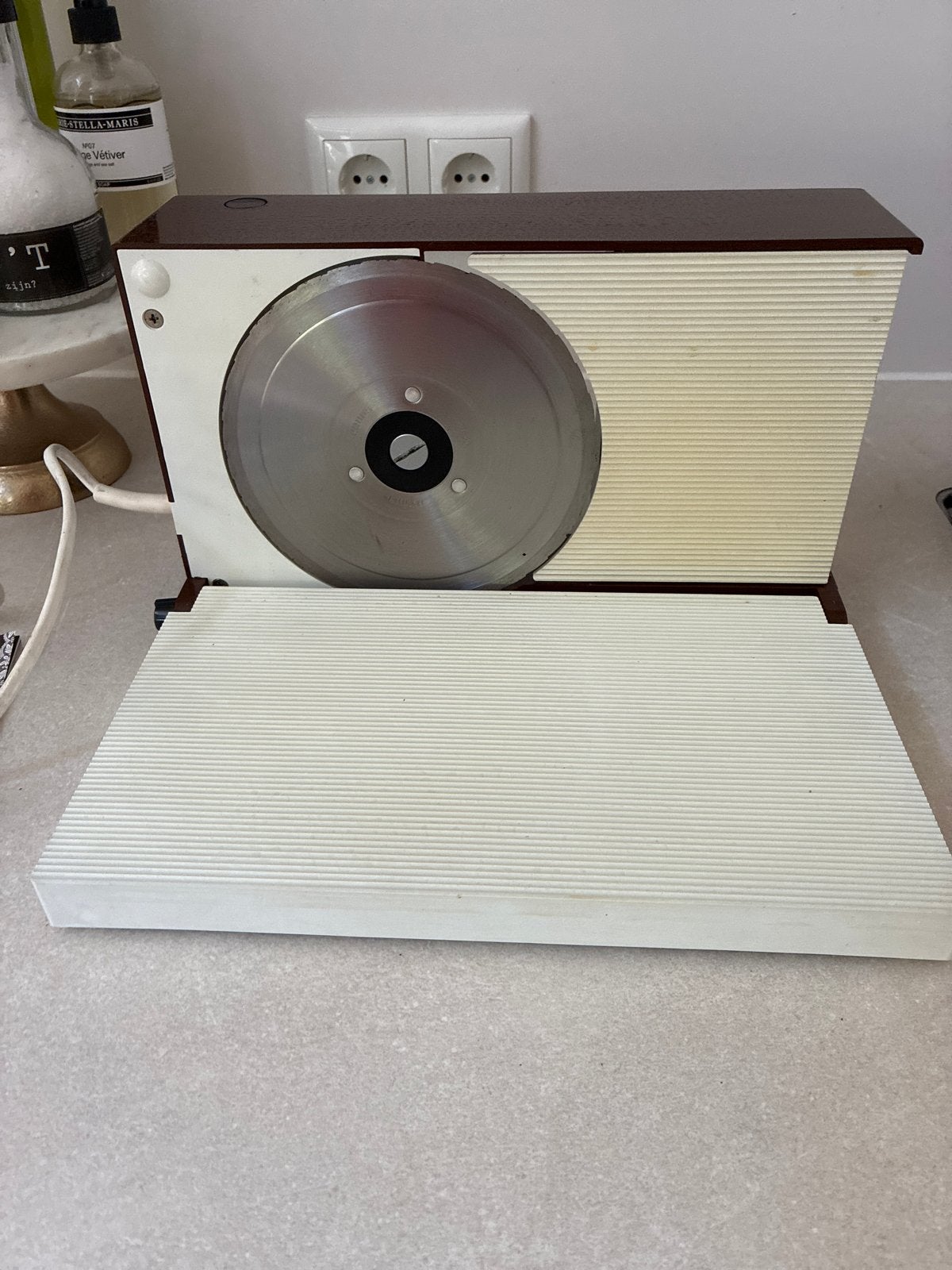 Krups Universal 2 Snijmachine - Bruin/Wit, Ophalen, Gebruikt