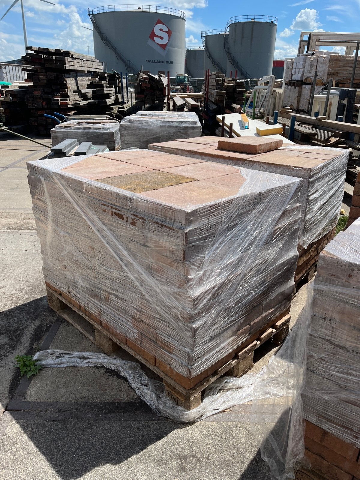 Terrastegels 40x60x6cm - 4 pallets, Ophalen, Gebruikt, 10 m² of meer, Beton