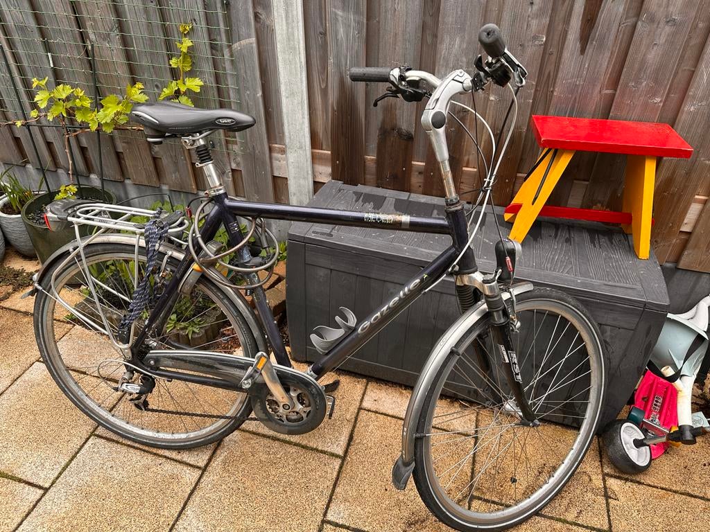 Gazelle heren fiets, Fietsen en Brommers, Fietsen | Heren | Herenfietsen, Ophalen, Gebruikt, Velgrem, Versnellingen
