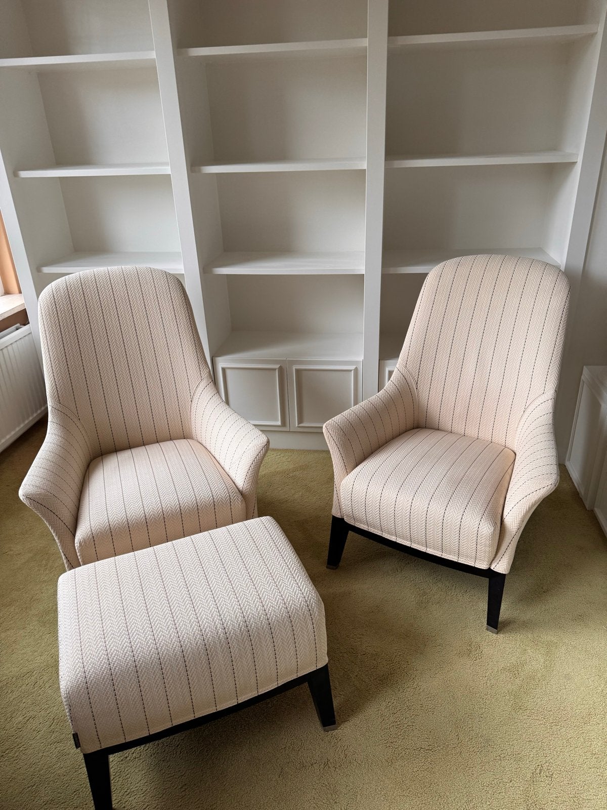 Giorgetti Massimo Scolari stoelen (2 stuks) en poef, Ophalen, Twee, Overige kleuren, Zo goed als nieuw