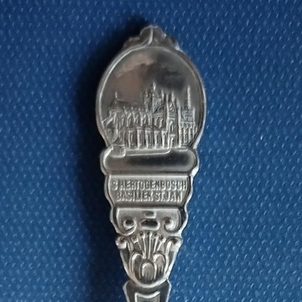 verzilverd lepeltje Basiliek St. Jan 's Hertogenbosch Sola90, Antiek en Kunst, Antiek | Bestek, Ophalen of Verzenden