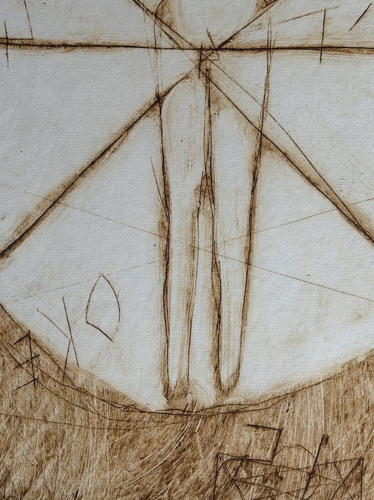 Anton Heyboer ets Erlosung uit 1960, 35 cm, Ophalen of Verzenden, 23 cm, 1950 - 1999