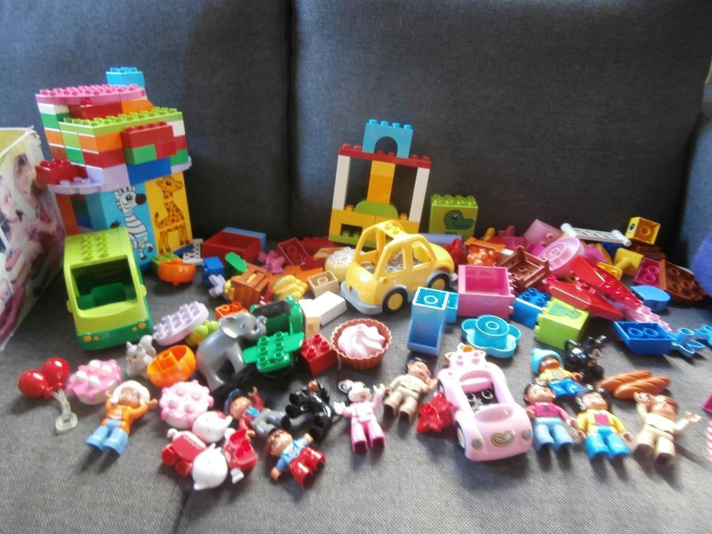 duplo lego dinosaurus minnie mouse marktkraam bouwdoos taar, Ophalen of Verzenden, Zo goed als nieuw, Losse stenen, Meerdere sets