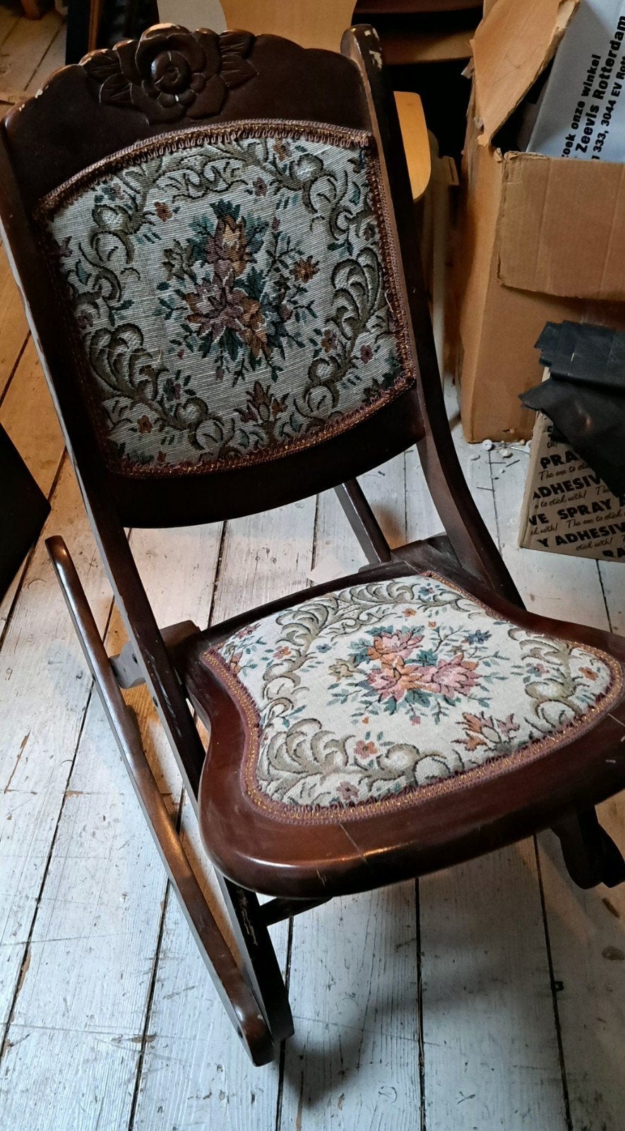Stoeltje , Klein opklapbaar  dames schommelstoeltje., Antiek en Kunst, Ophalen