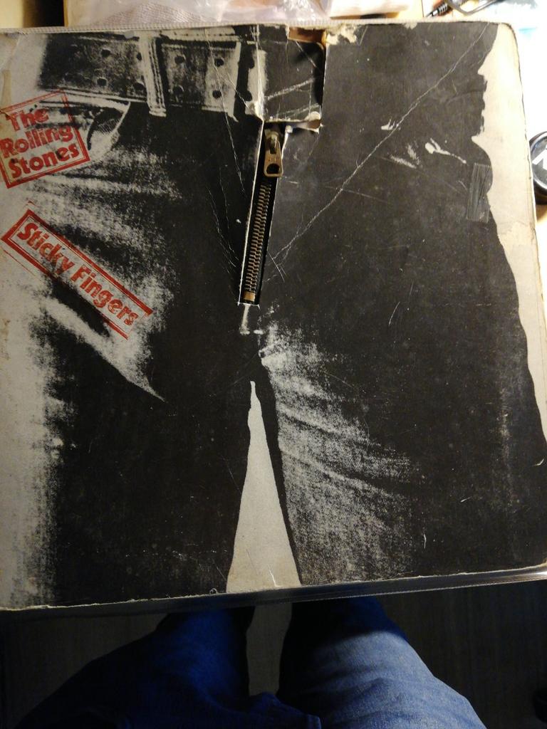 The Rolling Stones - Sticky Fingers LP met rits, Cd's en Dvd's, Vinyl | Rock, Ophalen of Verzenden, Gebruikt, 12 inch, Poprock