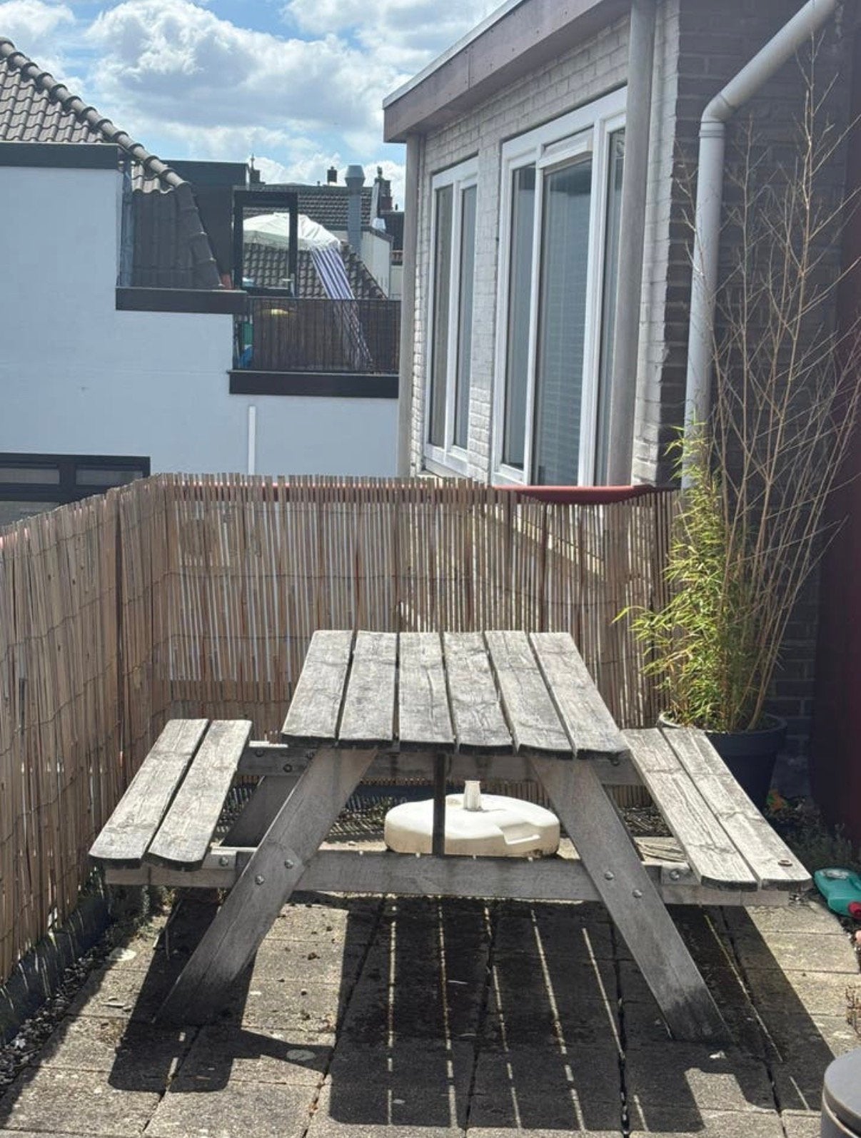 Picknicktafel, Ophalen, Zo goed als nieuw, Rechthoekig, Hout