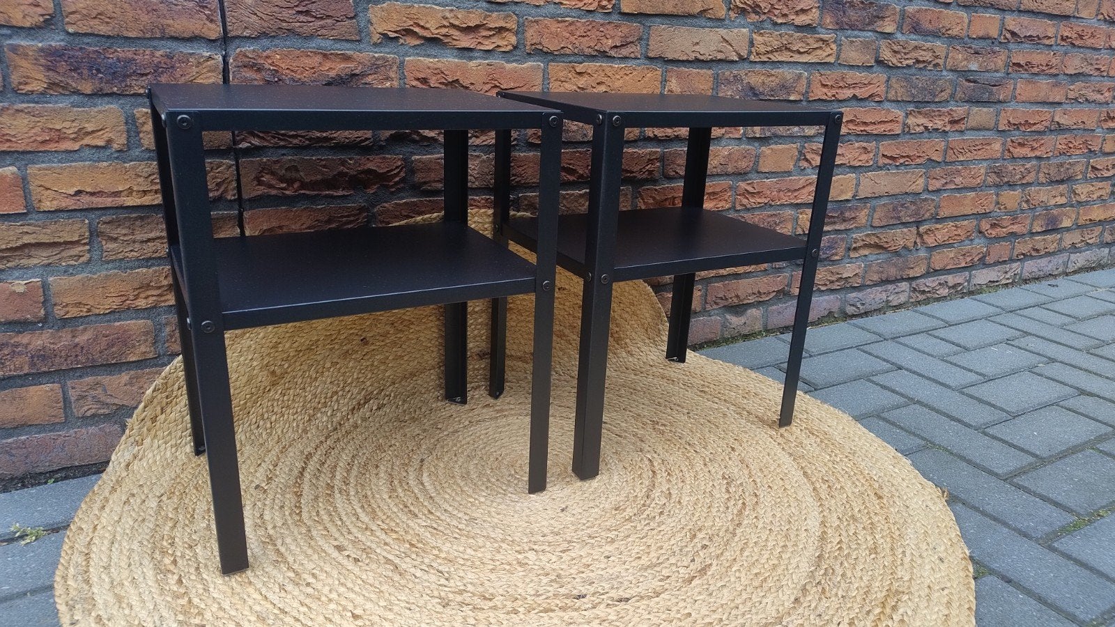 ikea Knarrevik nachtkastjes - 2 stuks - zwart - zgan, Ophalen, Zo goed als nieuw, Minder dan 45 cm, Minder dan 55 cm