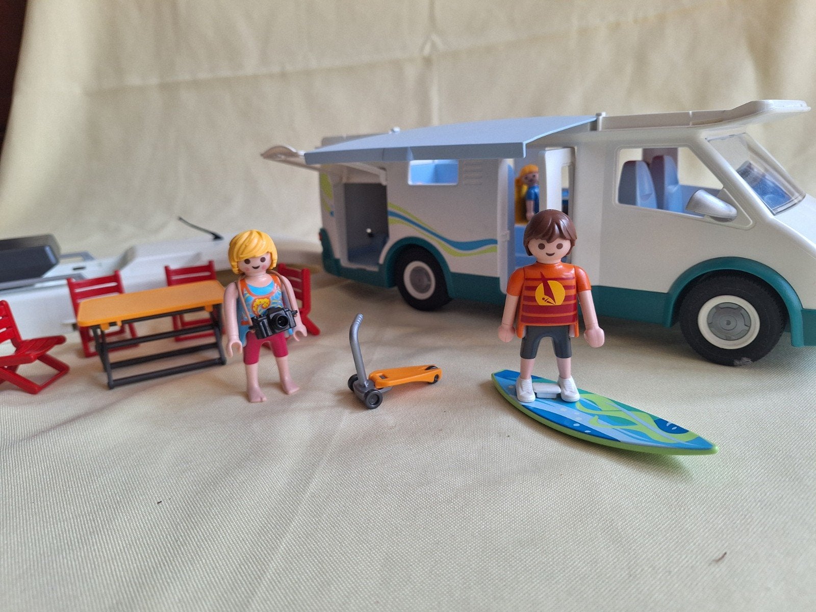 Playmobil Camper met accessoires (6671), Ophalen of Verzenden, Gebruikt, Jongen of Meisje