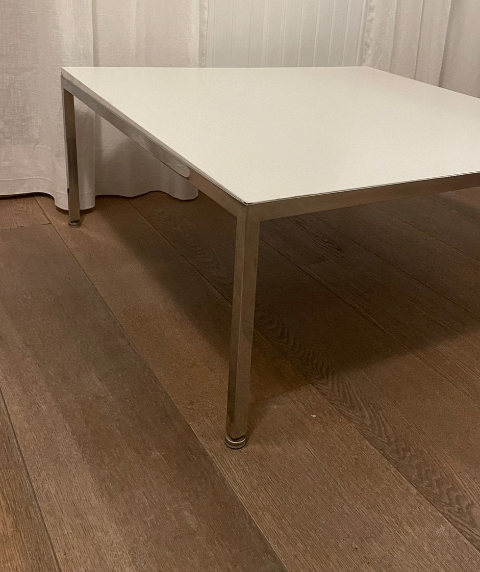 Metaform Vintage design tafel poten chroom, Ophalen of Verzenden, Zo goed als nieuw, Rechthoekig, 50 tot 100 cm