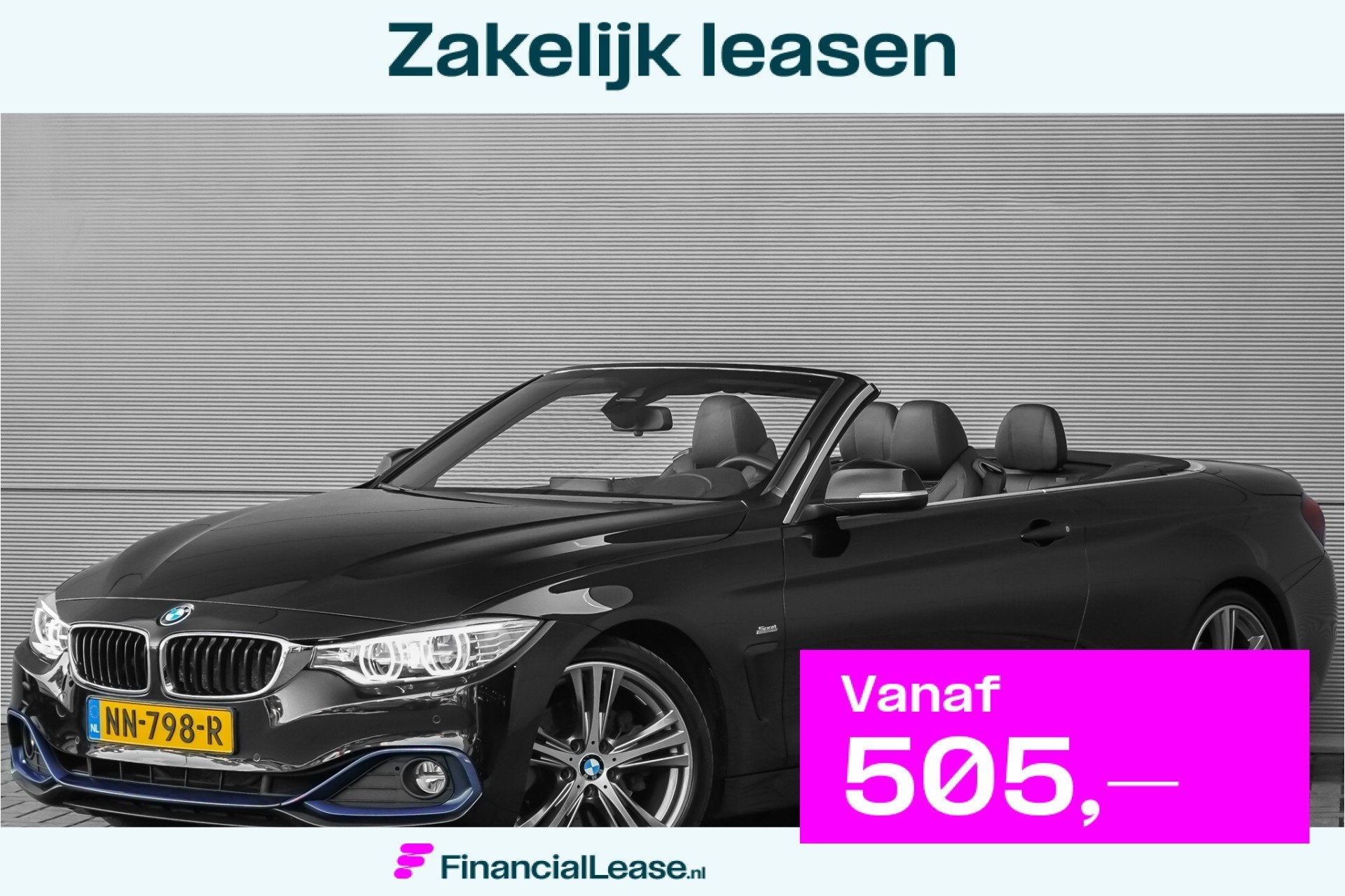 BMW 4 Serie Cabrio 430i High Executive Leder Open Air Pack T, Automaat, Gebruikt, 4 stoelen, Zwart
