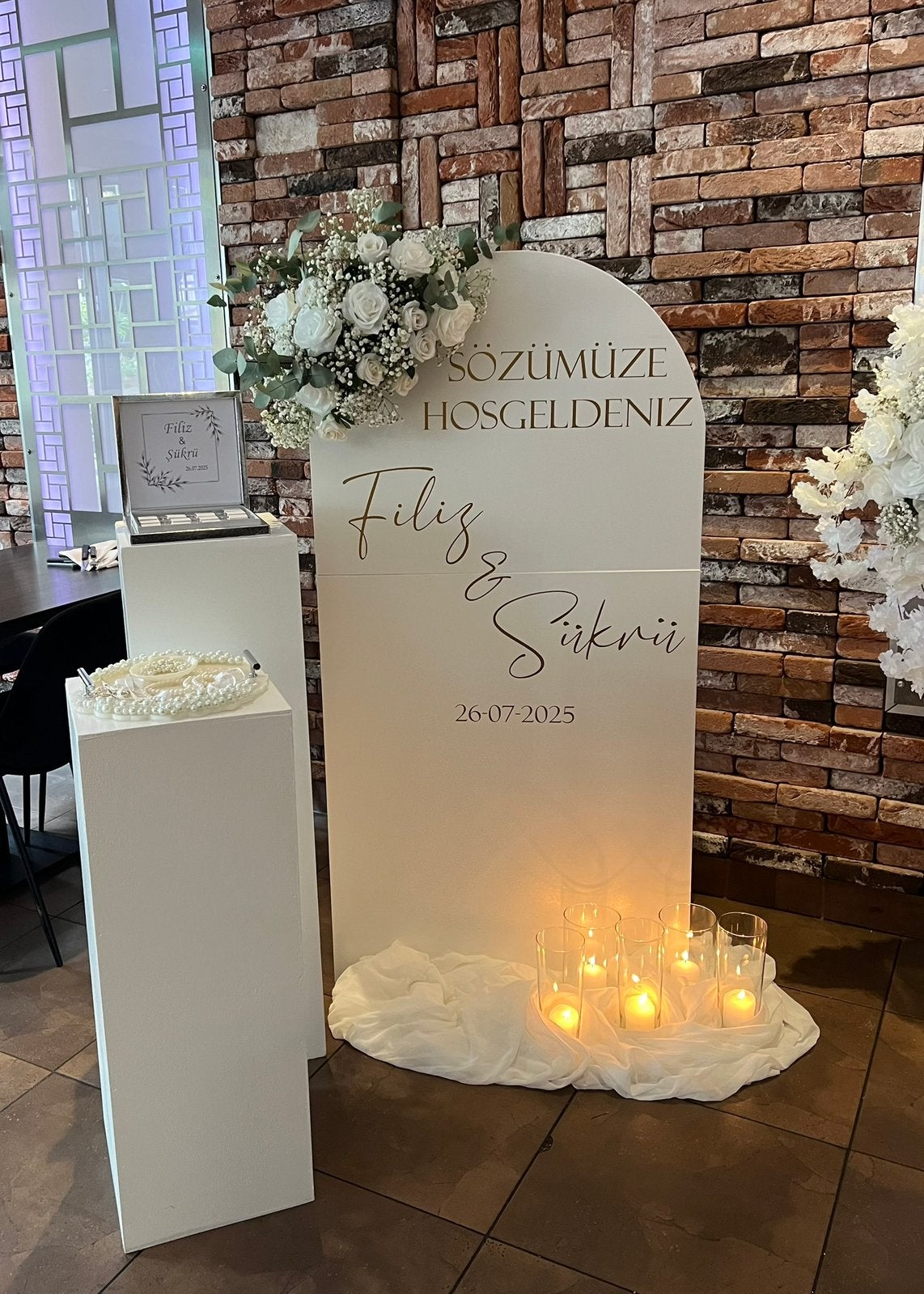 Decoratie set: Pilaren & Backdrops, Ophalen, Zo goed als nieuw, Versiering, Geboorte of Huwelijk