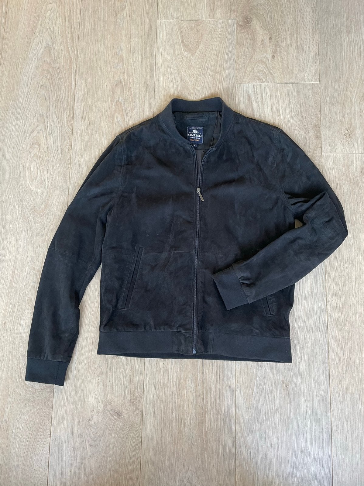 Campbell Premium Brand Leren Bomberjack Maat L, Ophalen of Verzenden, Zo goed als nieuw, Maat 52/54 (L), Zwart