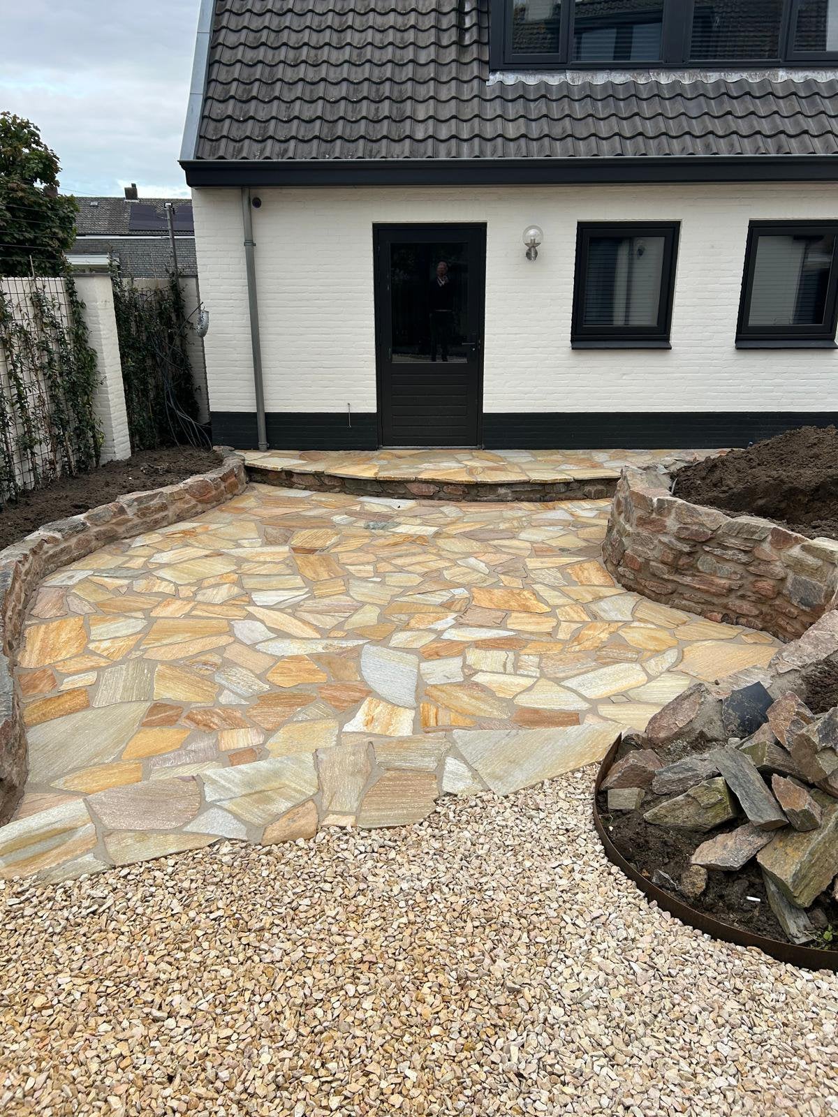 Flagstones Michel Oprey. Florida Yellow. 18m2, Ophalen, Nieuw, Terrastegels, Natuursteen