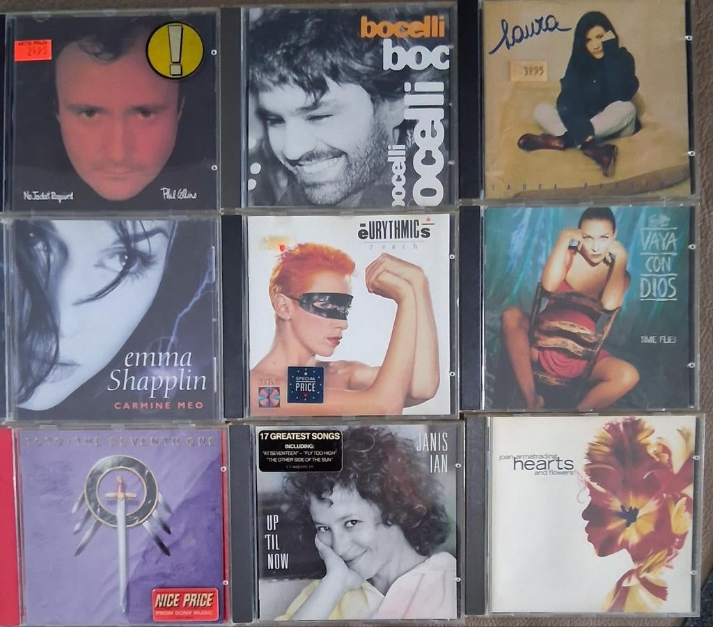 Bocelli Eurythmics Janis Ian Joan Toto Laura Vaya  Emma Phil, Ophalen of Verzenden