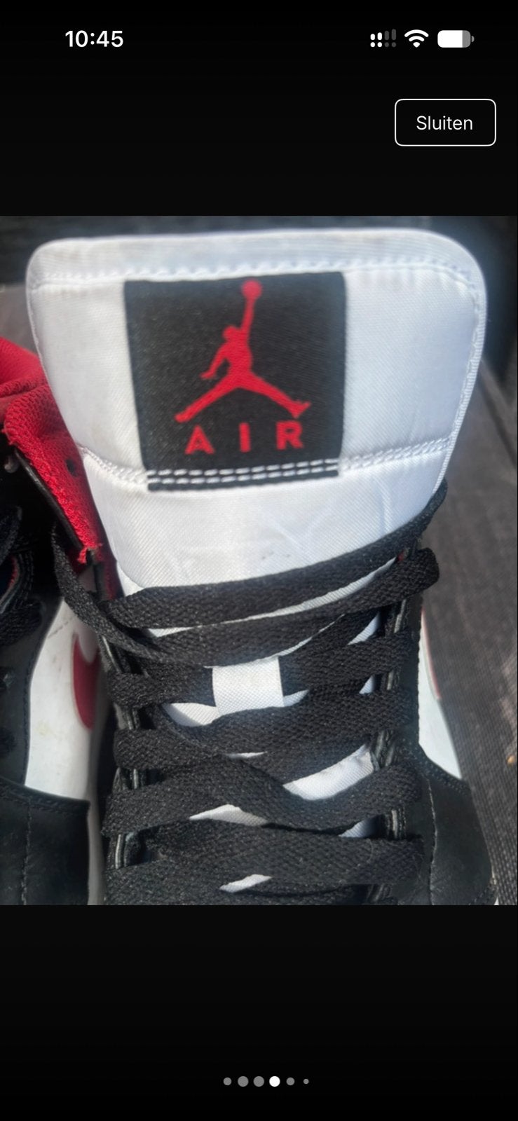 Nike Air Jordan 1 Mid - Maat 41, Kleding | Heren, Ophalen of Verzenden, Gedragen, Zwart, Sneakers of Gympen