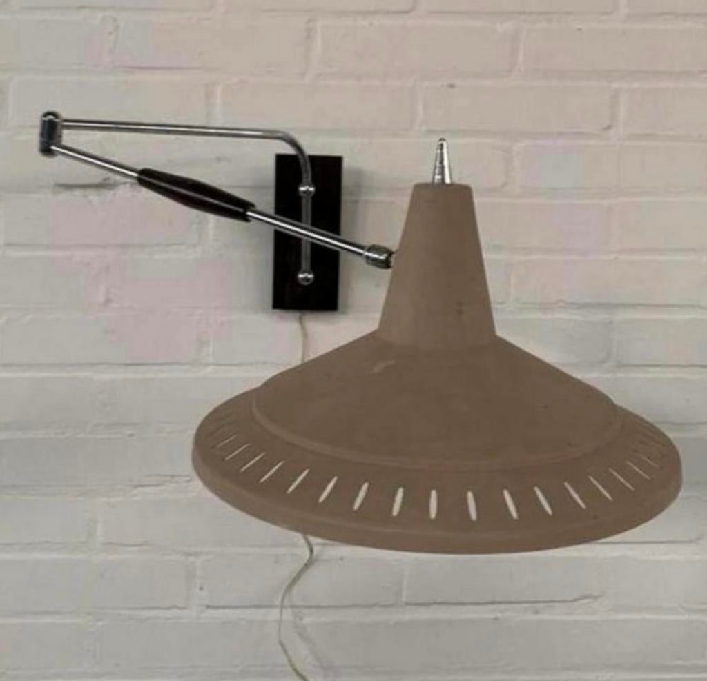 Lamp vintage Anvia Rietveld Panama wandlamp jaren 60., Huis en Inrichting, Ophalen of Verzenden