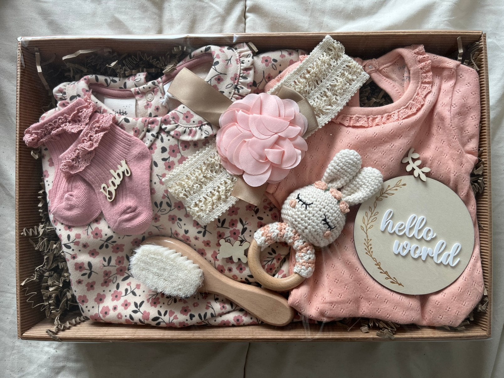 Luxe newborn hamper kraamcadeau | meisje maat 50/56, Ophalen of Verzenden, Nieuw, Kraamcadeau