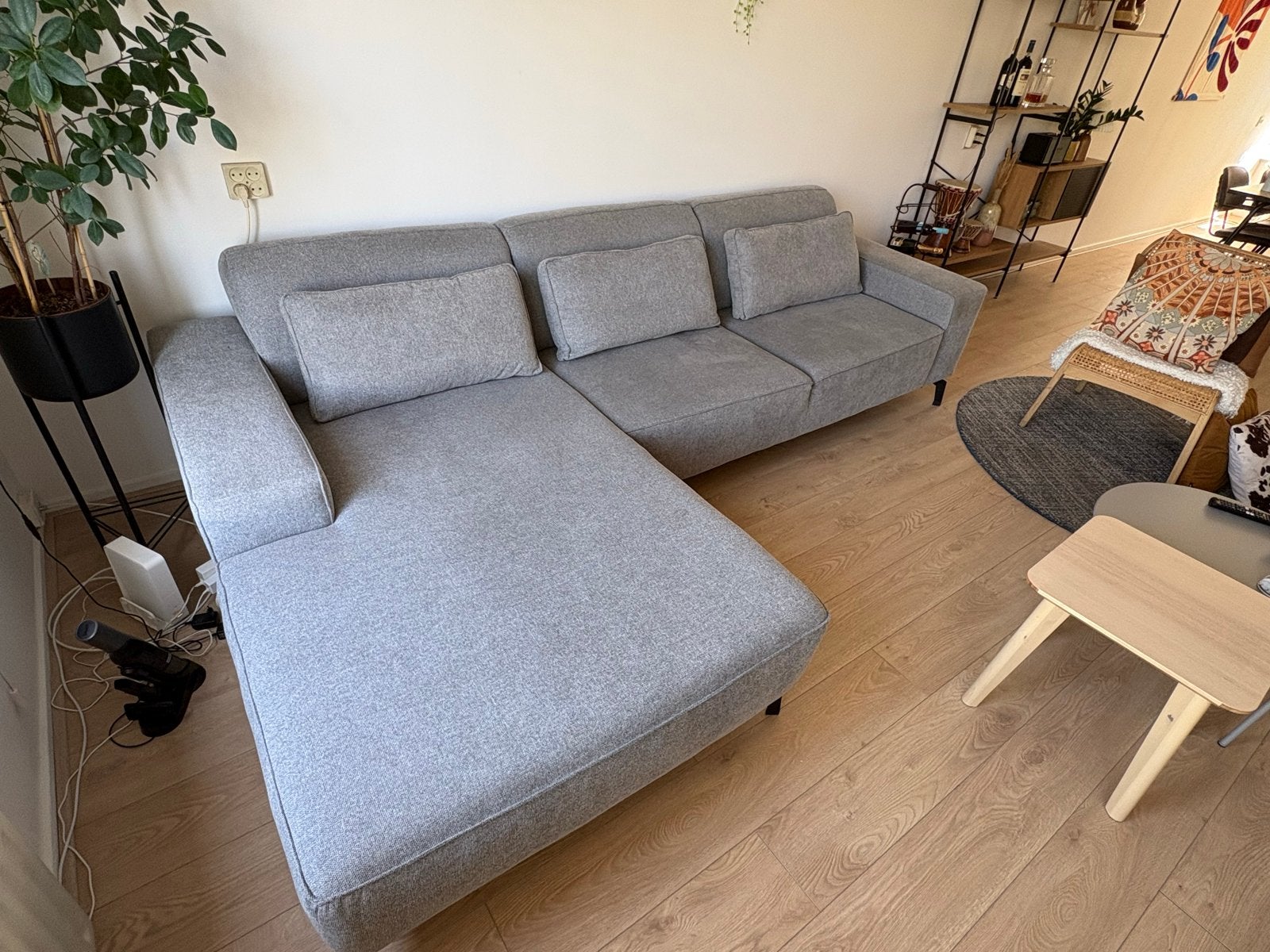 Jaxx Choice hoekbank Mikk met longue hoek, Ophalen, 250 tot 300 cm, Gebruikt, Hoekbank
