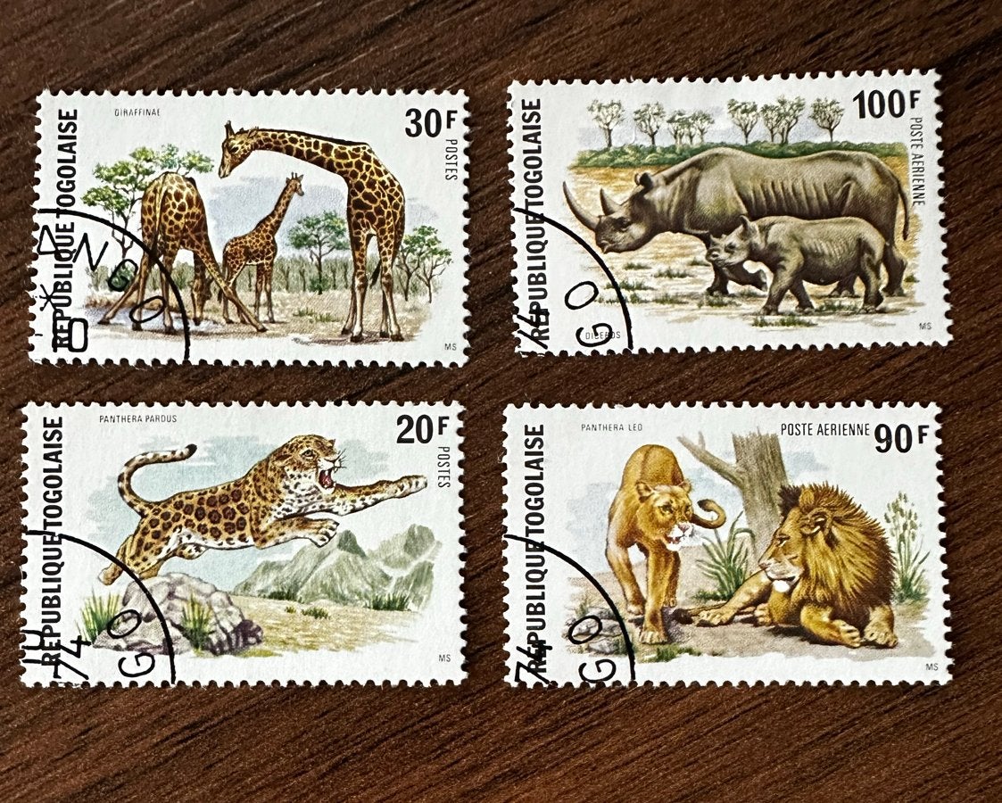 Togo 1974 Dieren Postzegels - Gestempeld, Ophalen of Verzenden, Overige landen, Gestempeld