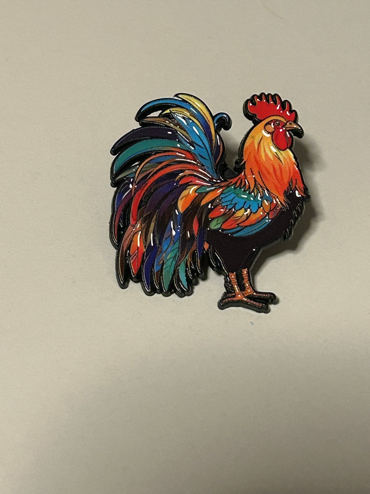 Nieuwe kleurrijke haan pin, Ophalen of Verzenden, Nieuw, Dier of Natuur, Speldje of Pin