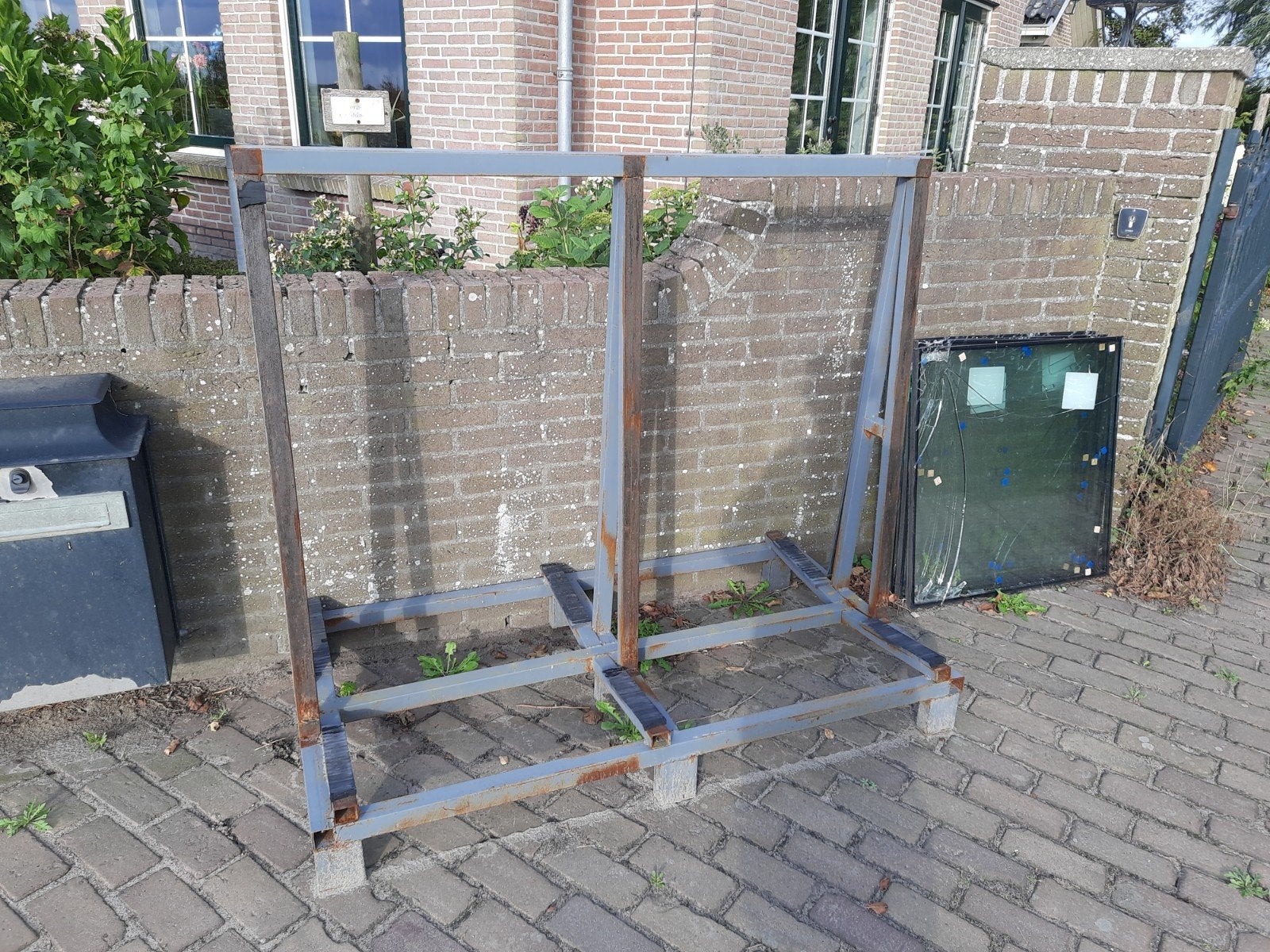 Stevige glasbok voor transport of opslag van ramen, Ophalen, Gebruikt, 120 tot 160 cm, 80 tot 120 cm