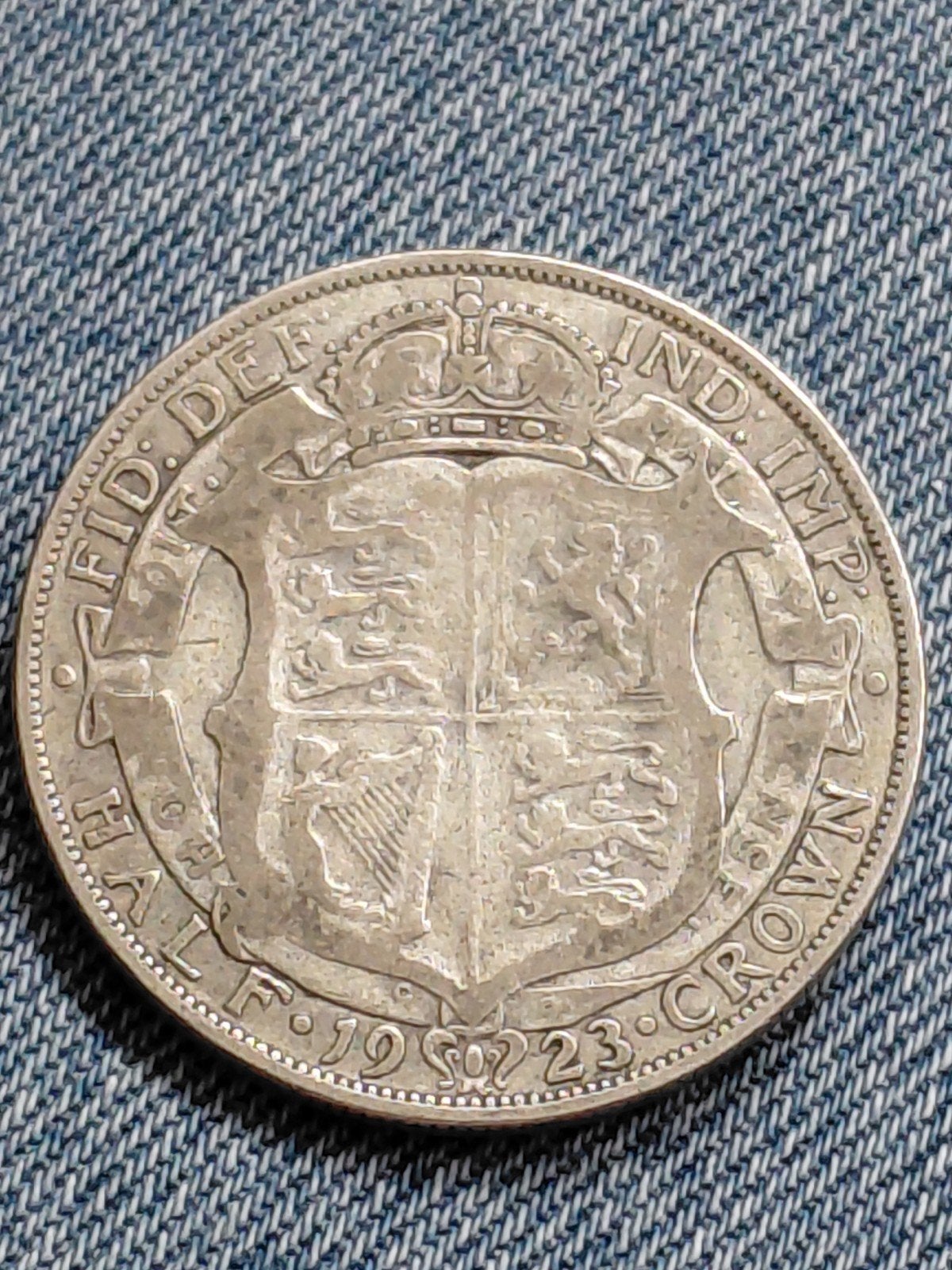 Engeland Half Crown 1923 George V  - Zilver, Postzegels en Munten, Ophalen of Verzenden, Overige landen, Losse munt, Zilver