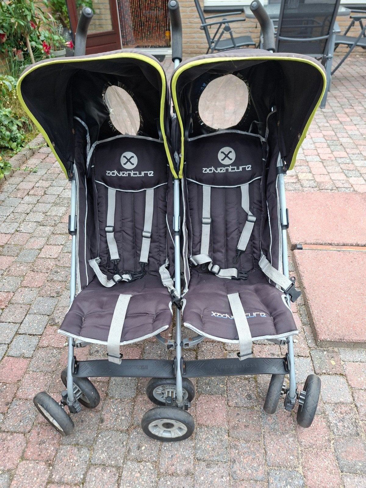 tweelingbuggy, Kinderen en Baby's, Tweelingen en Meerlingen, Ophalen, Kinderwagen of Buggy
