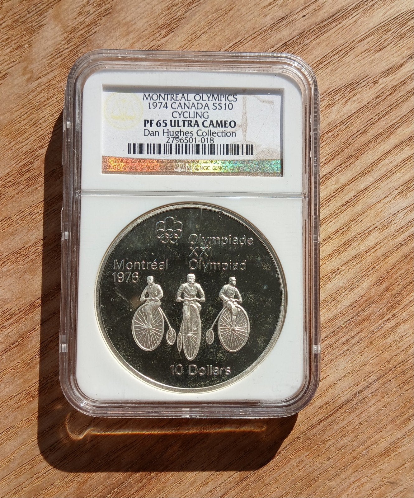 Canada: 10 dollar 1974 Cycling NGC PF65 Ultra Cameo, Verzenden, Noord-Amerika, Losse munt, Zilver