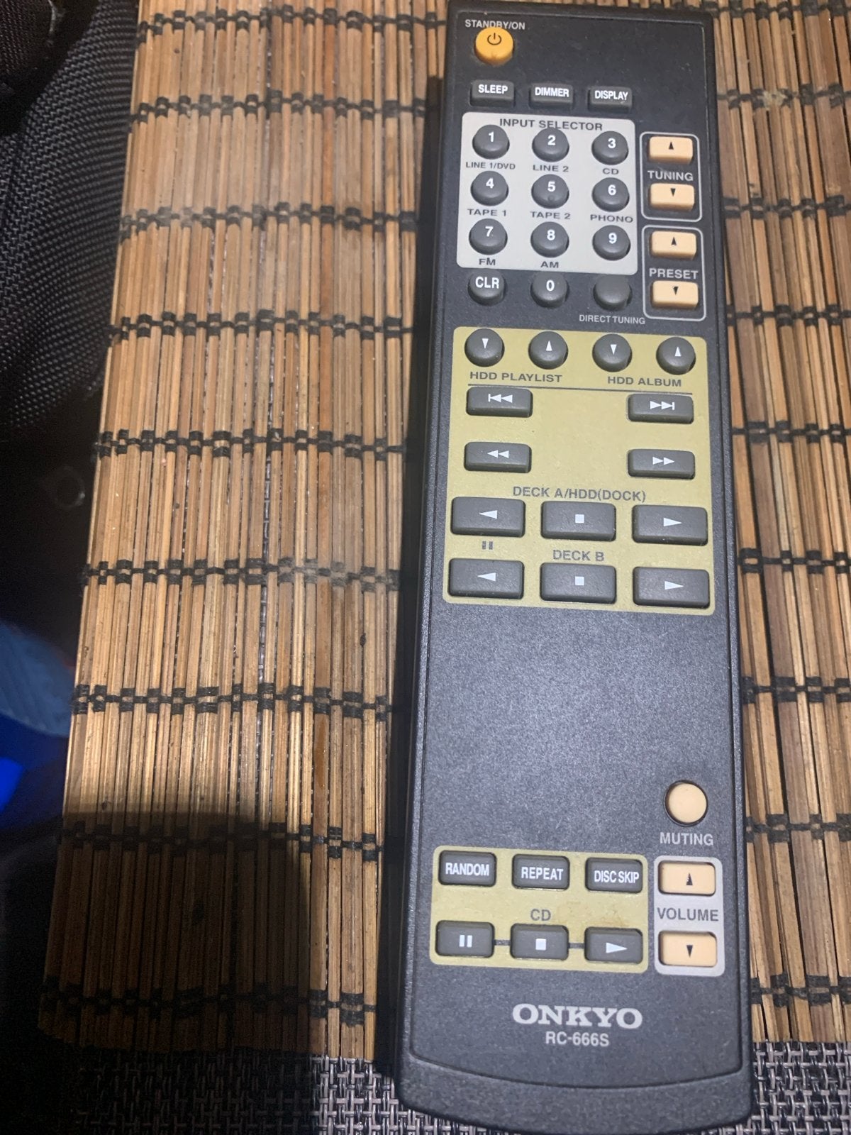 Onkyo RC-666S Afstandsbediening voor Audio/Video, Ophalen of Verzenden, Gebruikt, Origineel, Dvd