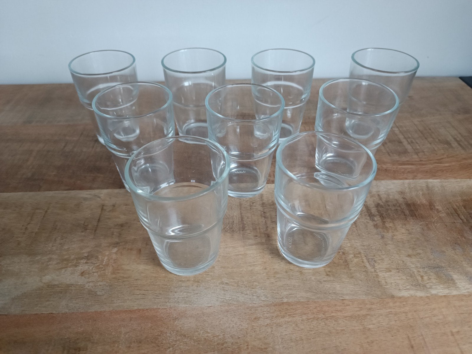 9 retro limonadeglazen, stapelbaar., Ophalen of Verzenden, Huis en Inrichting