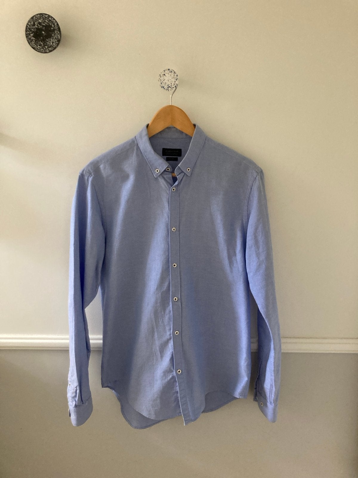 Zara Man Slim Fit overhemd - Maat M, Kleding | Heren, Overhemden, Ophalen of Verzenden, Zo goed als nieuw, Blauw, Halswijdte 39/40 (M)