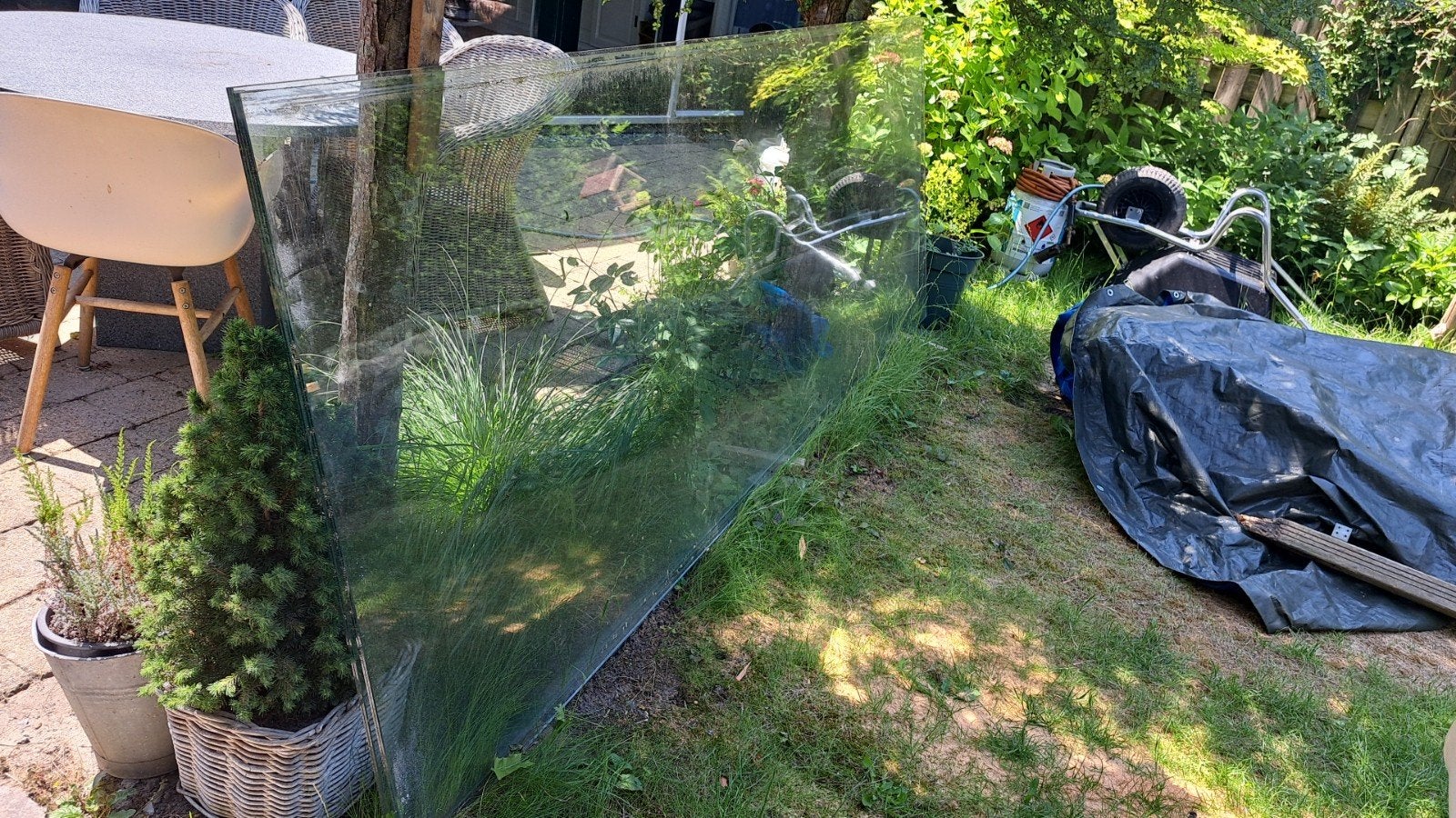 Gelaagd glas voor verandadak, Tuin en Terras, Ophalen, Gebruikt, Veranda