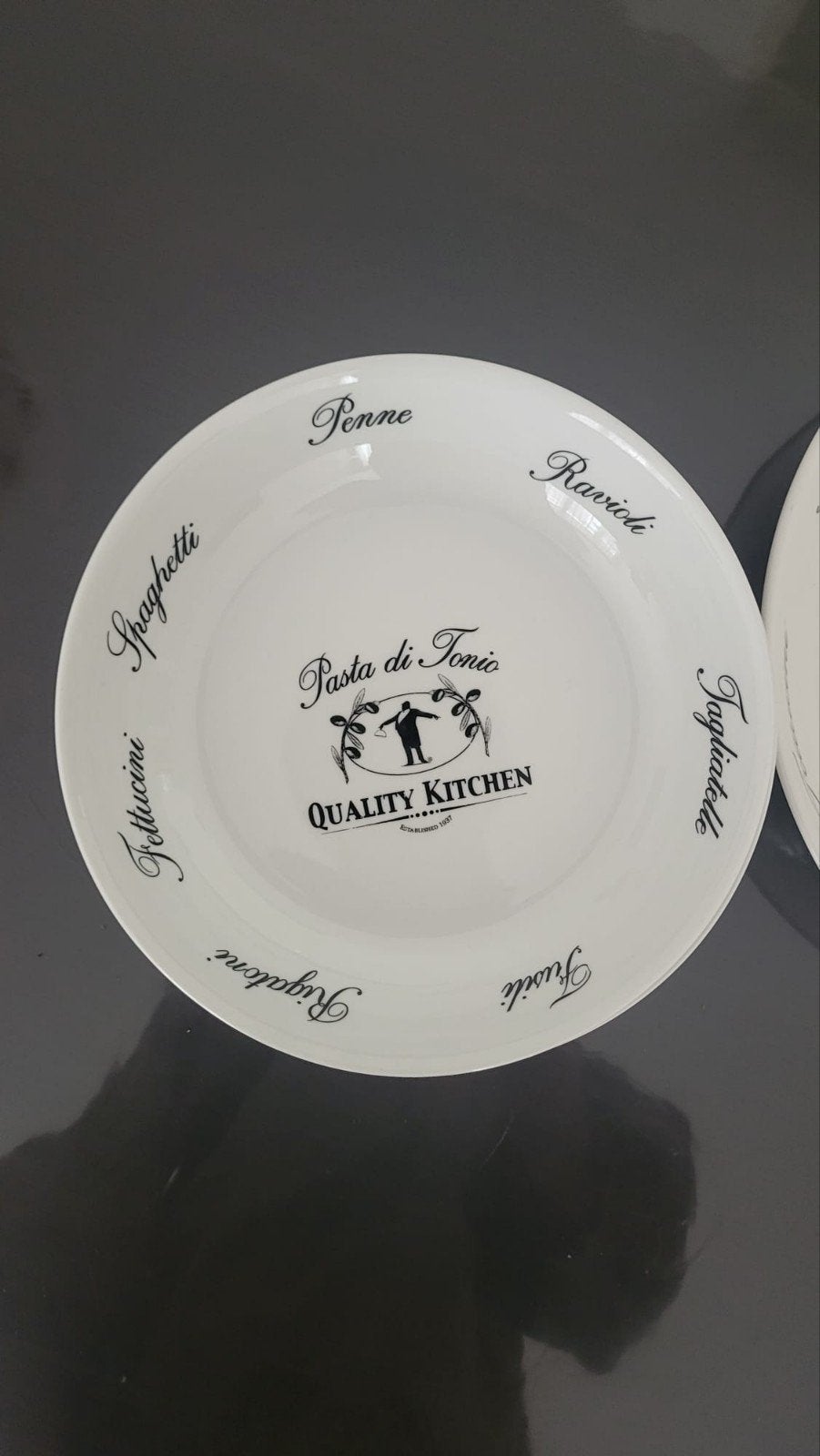 Set van 2 Quality Kitchen pasta borden, Overige merken, Ophalen of Verzenden, Zo goed als nieuw, Bord(en)